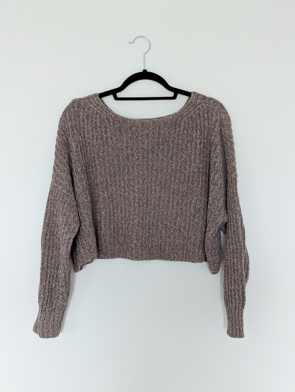American Eagle Boxy Cropped Knit Sweater